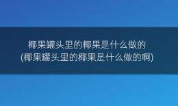 椰果罐头里的椰果是什么做的(椰果罐头里的椰果是什么做的啊)
