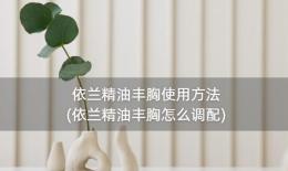 依兰精油丰胸使用方法(依兰精油丰胸怎么调配)